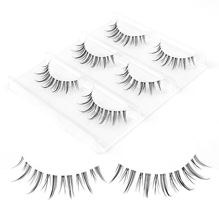 New Transparent Manga Eyelashes A-Type Fishtail False Eyelashes Extension Japanese Nude Makeup Lashes Wispy