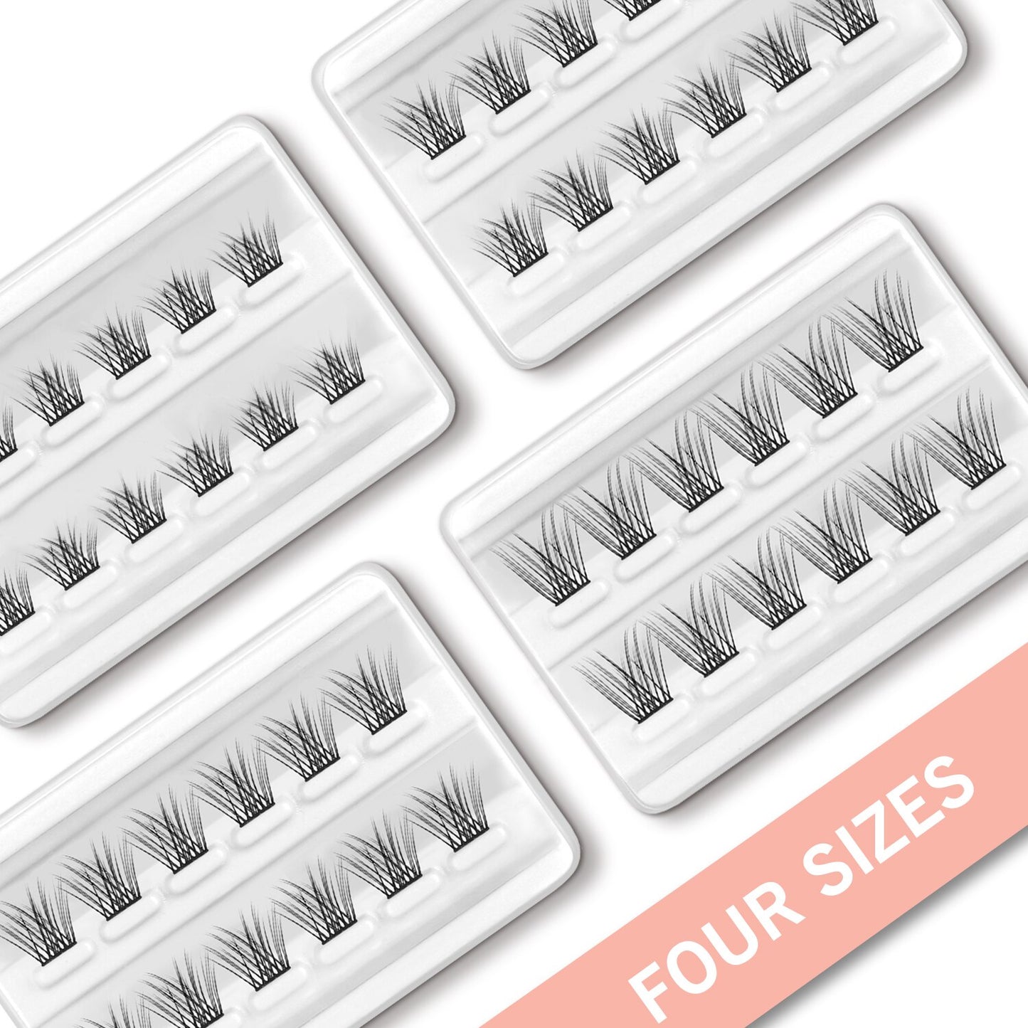 FinyDreamy Heat Bonded Cluster Lashes DIY Eyelash Extension Segmented Individual Lash Clusters Black Glue Clear Raincoat Makeup