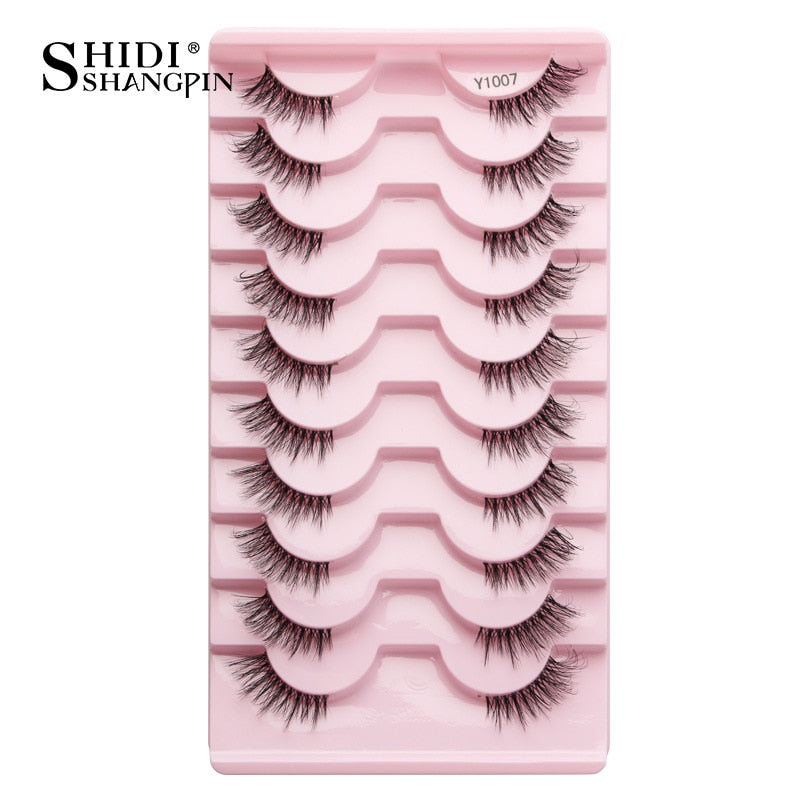 3/5/10 Pairs Half Eye Lashes 3D Cat Eye Mink Natural
