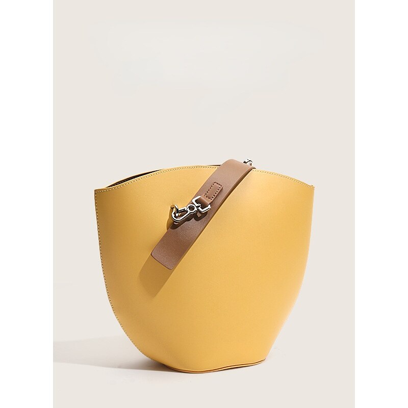 Versatile Small Design Bucket Type Leather Women's Tote Bag Large Capacity Fashion One Shoulder Messenger Bags