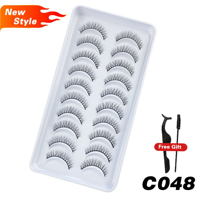 6 Pairs 3D Natural Mink Lashes for naturally enlarged lashes