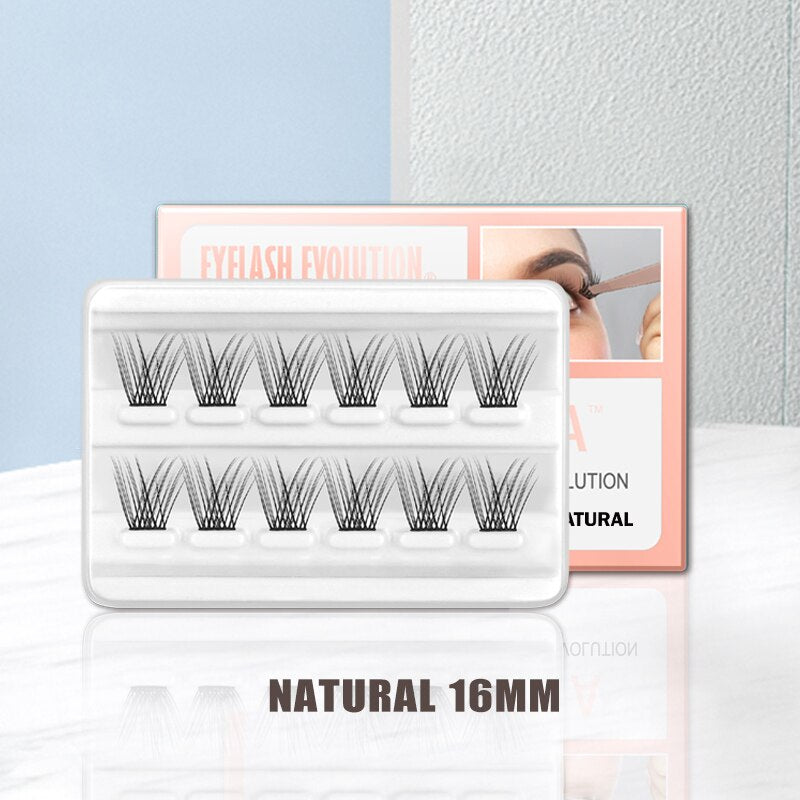 FinyDreamy DIY Cluster Eyelash Extension Kit Volume Individual Lashes Glue for Eyelashes Coating Tweezer
