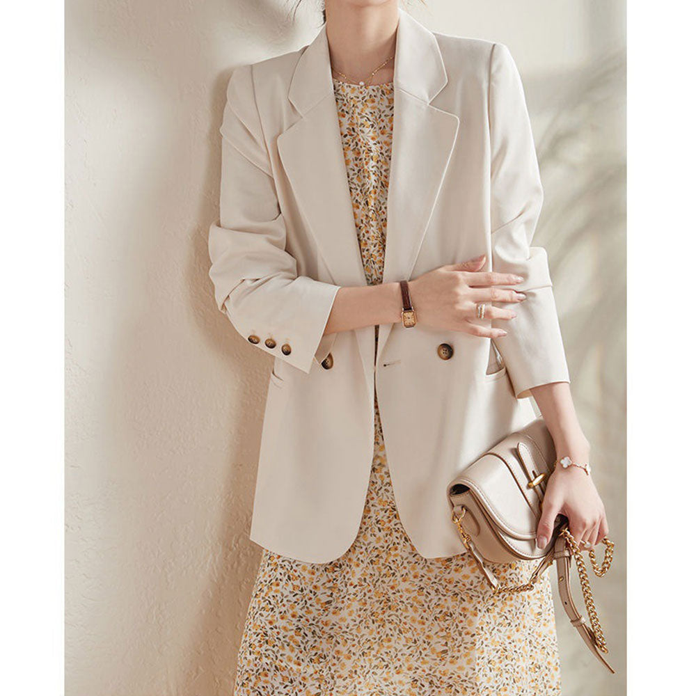 Fashion Business Lady Suit Jacket 2023 Spring and Autumn Large Casual Women Blazer (Only Blazer)