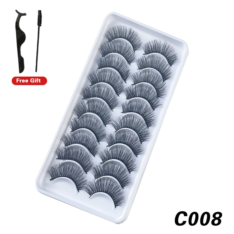 6 Pairs 3D Natural Mink Lashes for naturally enlarged lashes