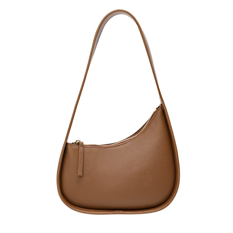 women bag Genuine Leather Bucket Solid Casual Zipper shoulder bag handbag simple style high-capacity vintage bag
