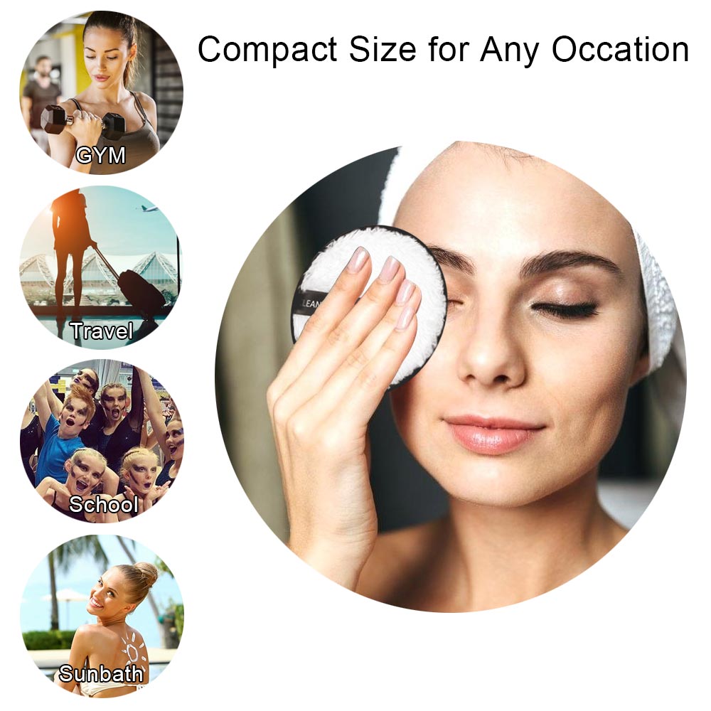 3Pcs Reusable Makeup Remover Pads Cotton Cosmetic remover cotton puff soft