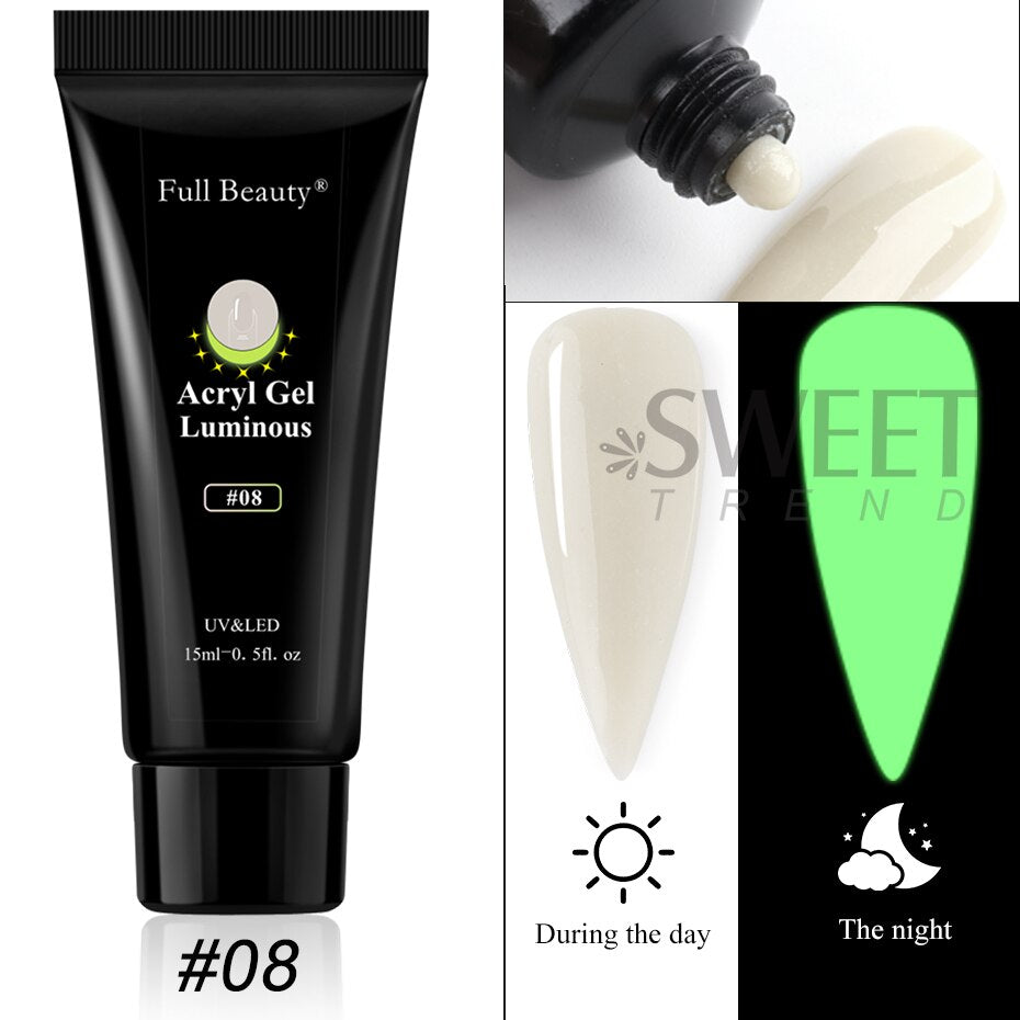 15ml Luminous Glow Nails Acrylic Extension Gel