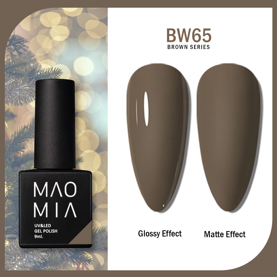 Gel Nail Polish Brown Series UV LED Semi Permanent Top Coat Base Design Manicure
