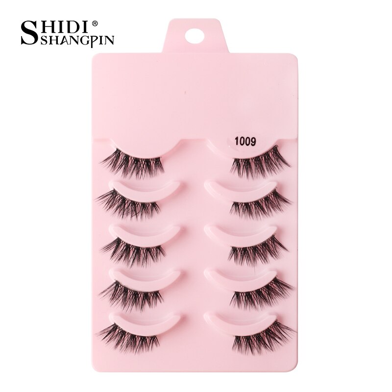 3/5/10 Pairs Half Eye Lashes 3D Cat Eye Mink Natural
