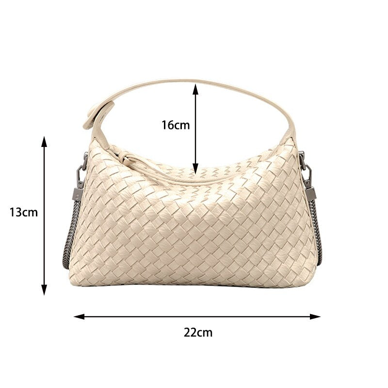 Women's Weave Totes Shoulder Bag Luxury Designer Fashion Crossbody Ladies High-Quality Purses Mobile Phone Bags 2023 NEW