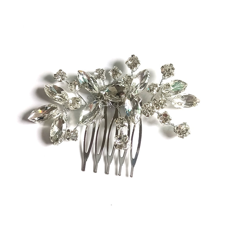 Pearl Crystal Wedding Hair Combs Hair Accessories for Bridal Flower Headpiece Headbands Women Bride Hair ornaments Jewelry