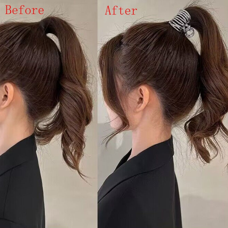 High Ponytail Clip for Women Fashion Metal Hair Claw Girls Clamps Girl Fixed Hairpin Claw Clip Hair accessories Headwear 2023