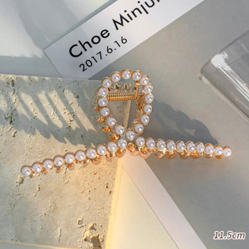 Fashion Gold Color Hollow Geometric Hair Clips Metal Hair Claw Cross Hairclip Headband Hairpin Hair Crab Women Hair Accessories