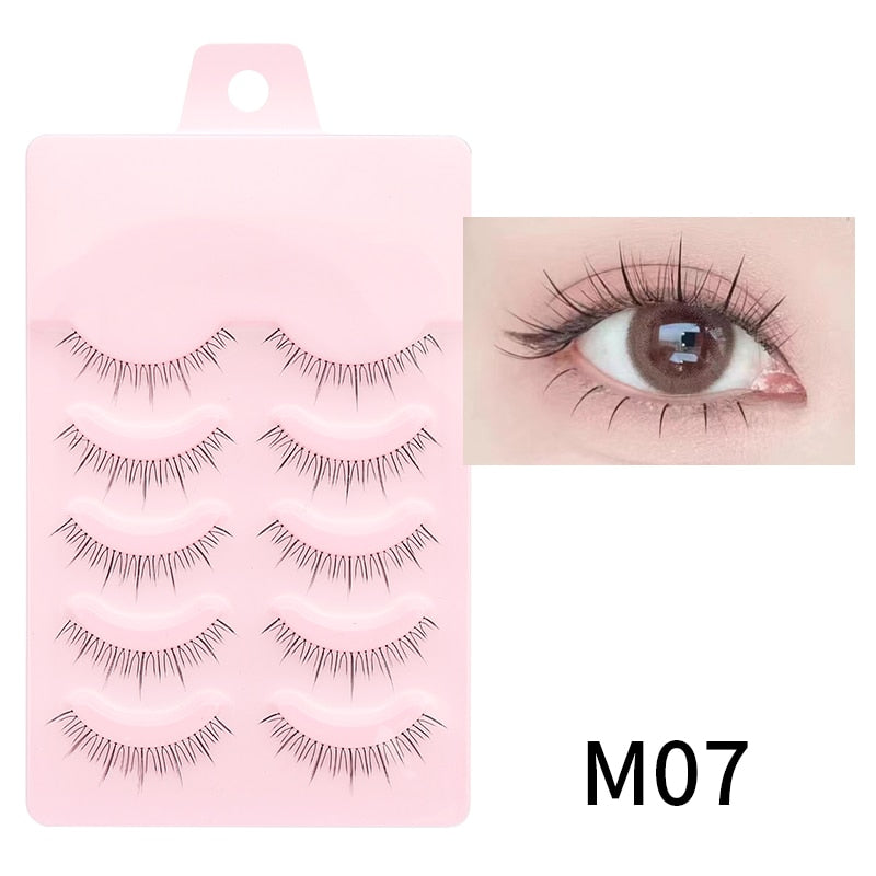 Natural 5 Pairs Professional Makeup Lashes Wispy False Eyelashes Korean Style Free shipping Cosplay Soft New Manga Beauty