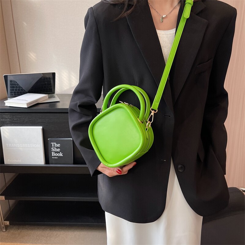 Geometric Women Handbag Green Design Lattice Shoulder Bag Fashon Ladies Knotted Shoulder Mini Crossbody Bag Purse Tote Clutch