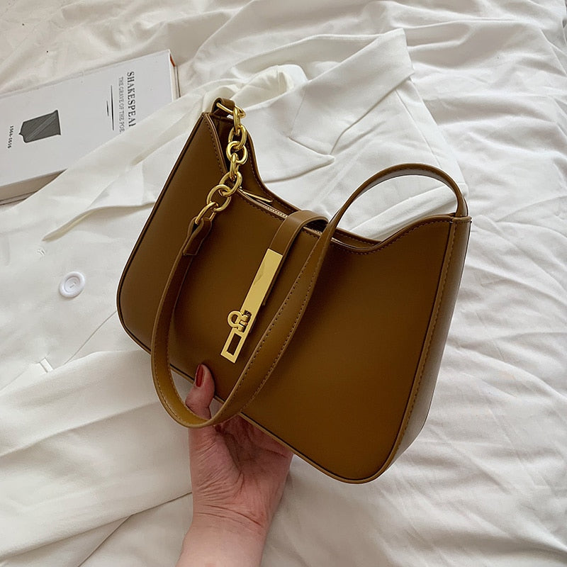 Top Quality Luxury Brand Purses and Handbags Designer Leather Shoulder Crossbody Bags for Women Dual Straps Underarm Sac A Main