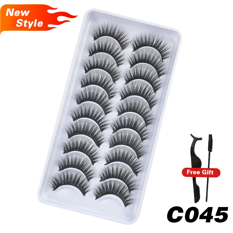 6 Pairs 3D Natural Mink Lashes for naturally enlarged lashes
