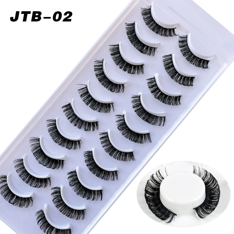 10 Pairs 3D Faux Mink Lashes Russian