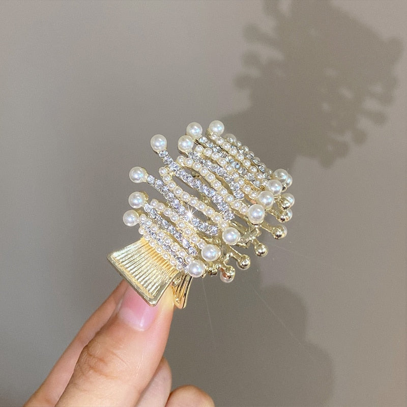 High Ponytail Clip for Women Fashion Metal Hair Claw Girls Clamps Girl Fixed Hairpin Claw Clip Hair accessories Headwear