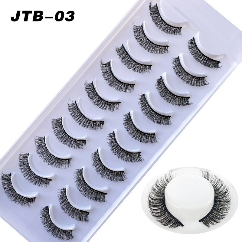10 Pairs 3D Faux Mink Lashes Russian