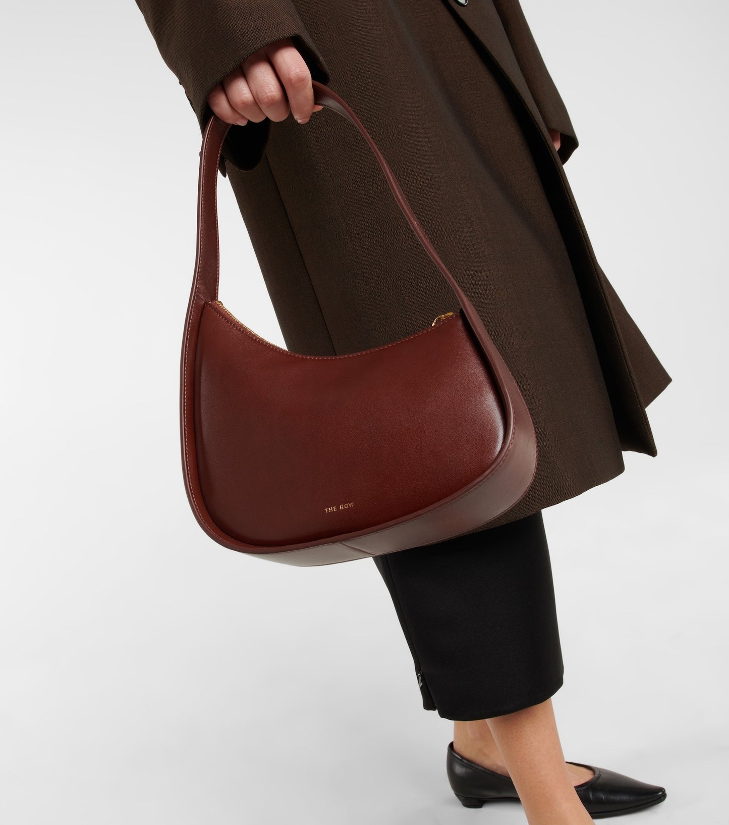 First Layer Cowhide New Leather The Moon-shaped Row Ladies Handbag Top Underarm Lcu Mini Bag