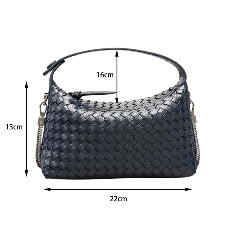Women's Weave Totes Shoulder Bag Luxury Designer Fashion Crossbody Ladies High-Quality Purses Mobile Phone Bags 2023 NEW