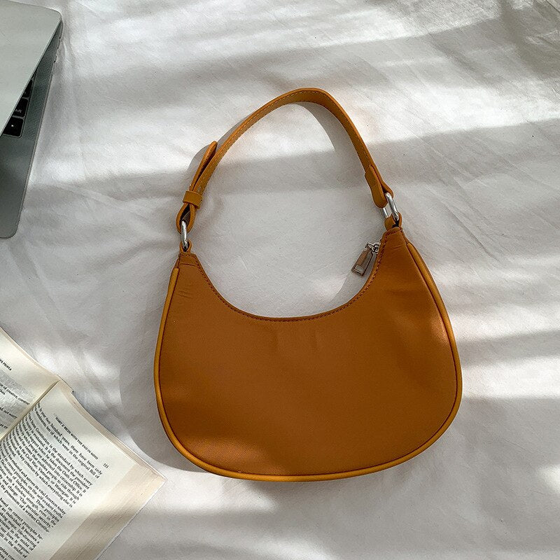Brand Simple Design Bags For Women Nylon Zipper Casual Underarm Bag