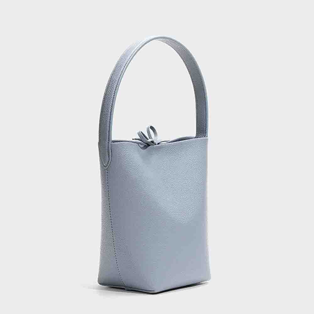 MS Fashion Bag Women Simple Cowhide Bucket Bag Oversize Lady Handbag Shoulder Luxury Togo Leather Bucket Bags Spring New 2023