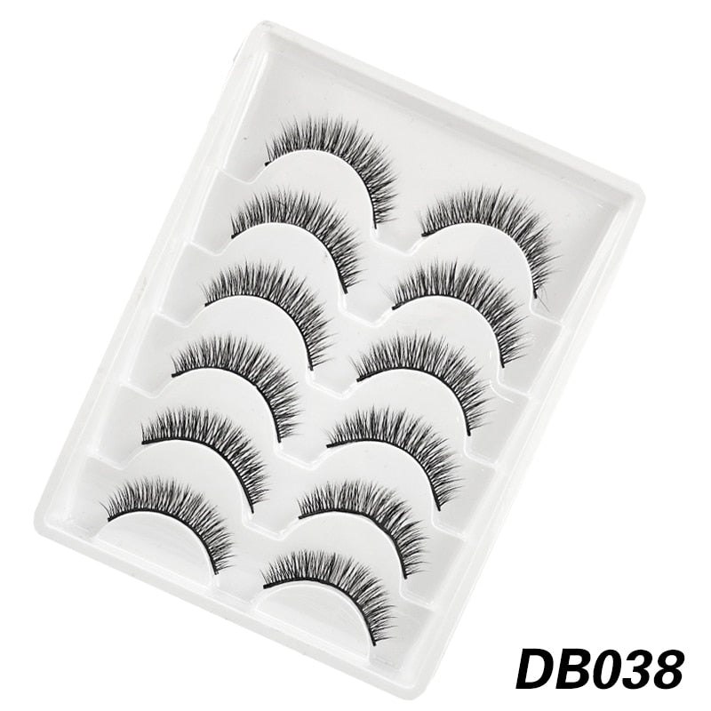 6 / 10 pairs Natural Short Eyelashes 3D Mink Lashes ExtensionsThick, Lightweight, Comfortable, Natural Look And Shape