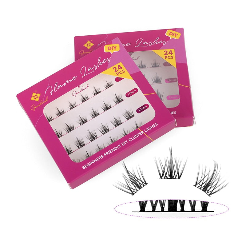 Genielash 2 in 1 Bond and Seal/Lock Dual-Ended Eyelash Glue for DIY Eyelash Extensios Long Lasting Waterproof Spiral Brush