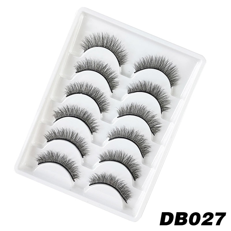 6 Pairs 3D Natural Mink Lashes for naturally enlarged lashes