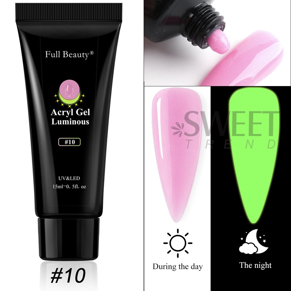 15ml Luminous Glow Nails Acrylic Extension Gel