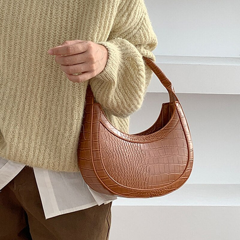 Brand Simple Design Bags For Women Nylon Zipper Casual Underarm Bag