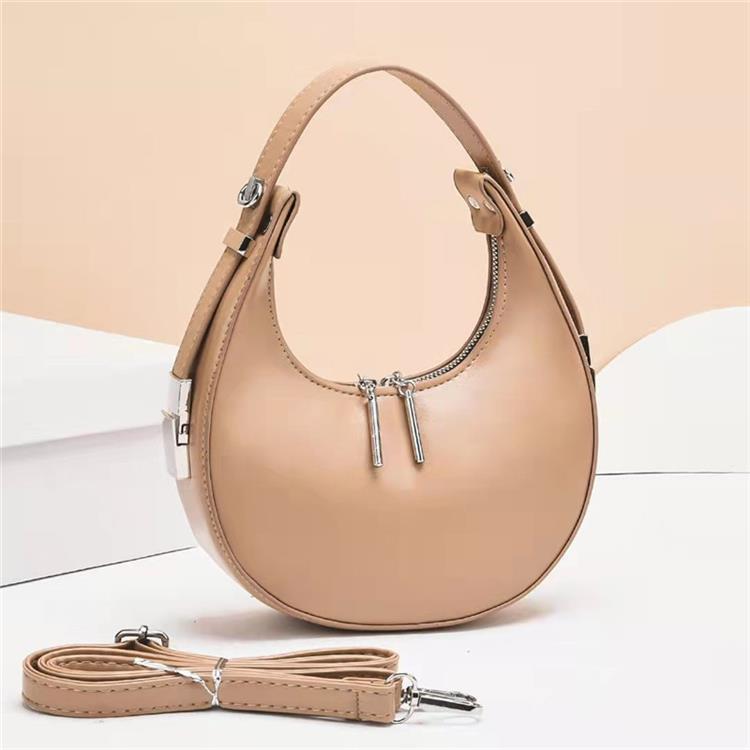 Petscog Luxury Handbags Vintage Leather Clutch Bag Half Moon Underarm Shoulder Bags For Women Handle Bag Bolsa Feminina