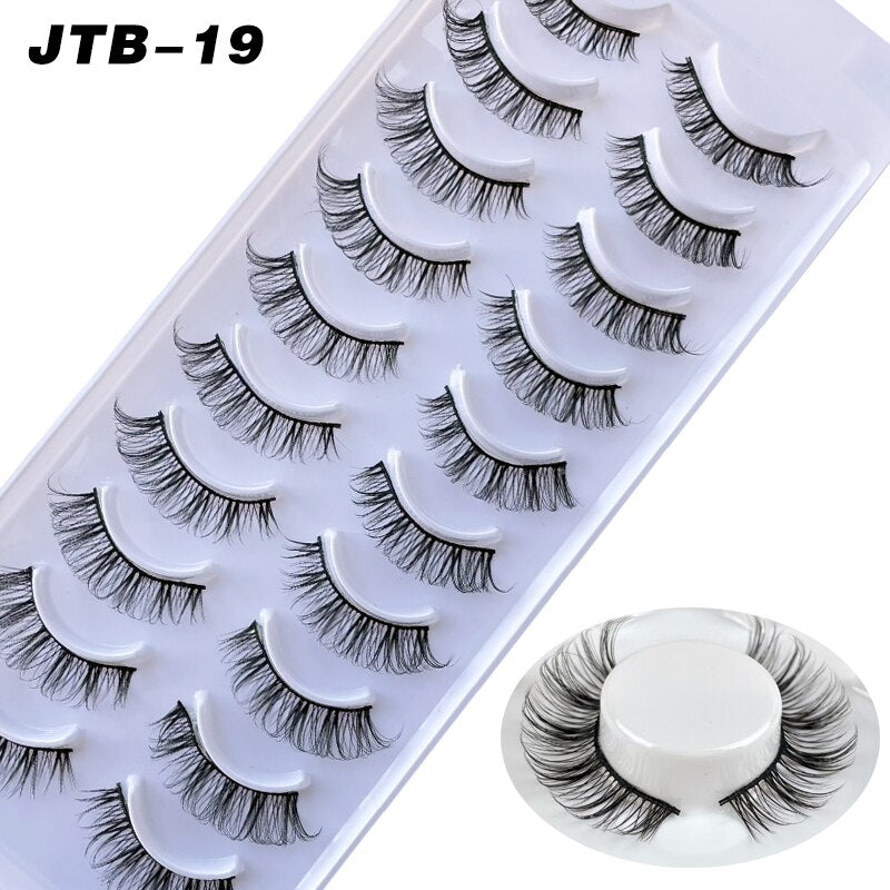 10 Pairs 3D Faux Mink Lashes Russian