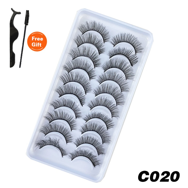 6 Pairs 3D Natural Mink Lashes for naturally enlarged lashes