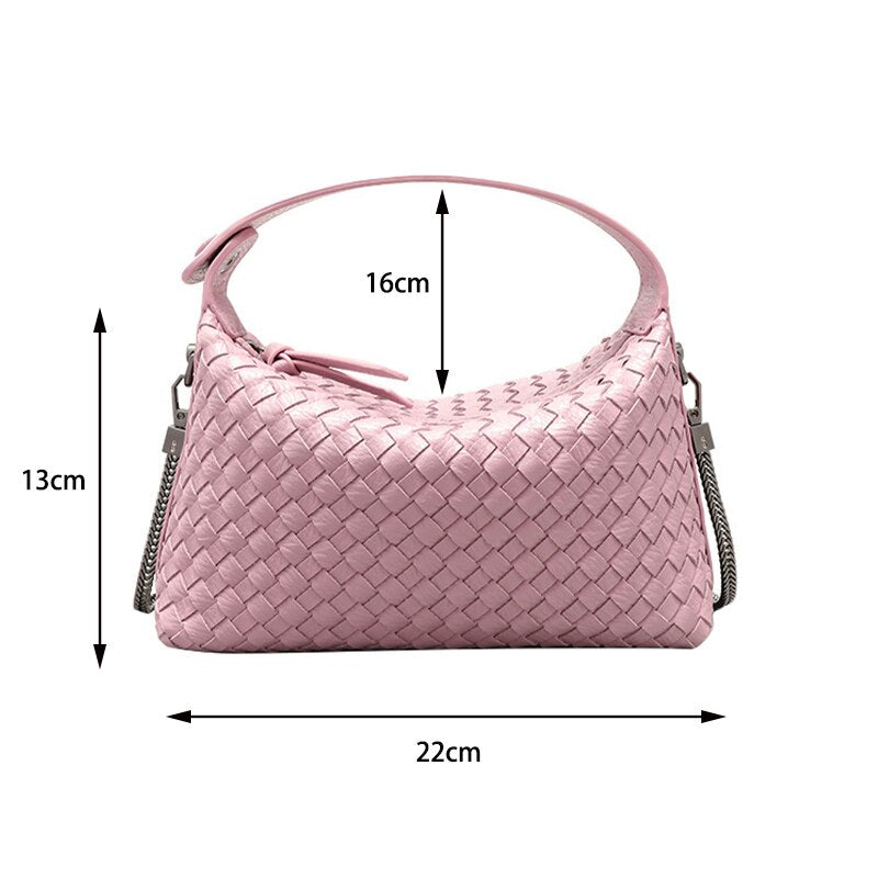 Women's Weave Totes Shoulder Bag Luxury Designer Fashion Crossbody Ladies High-Quality Purses Mobile Phone Bags 2023 NEW