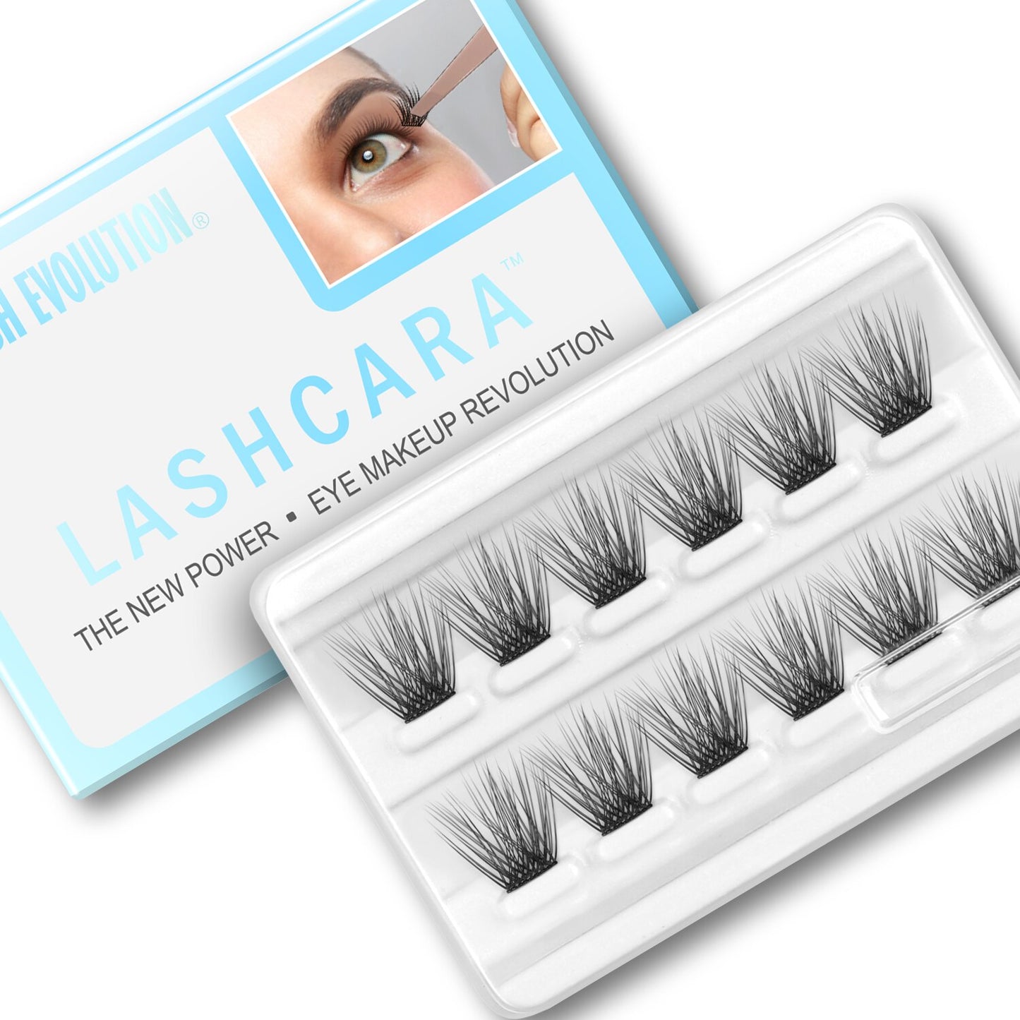 DIY Eyelash Extension Kit With 3D Volume 12/14mm Lash Clusters Individual Lashes Coating Remover Tweezers Eyelash Glue