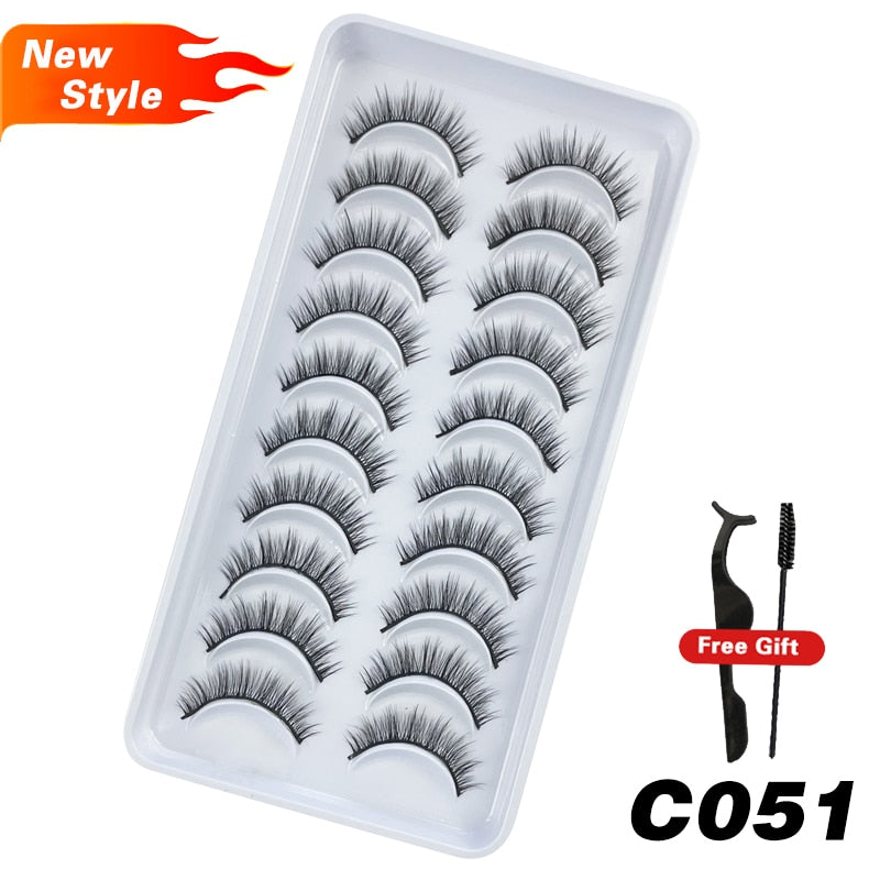 6 Pairs 3D Natural Mink Lashes for naturally enlarged lashes