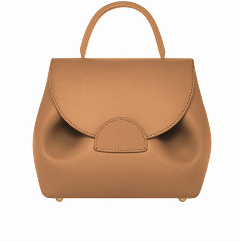 French Polene Niche Brand Trendy Light Luxury Sense of All-match Portable Messenger Bag High Quality Genuine Leather Female Bag