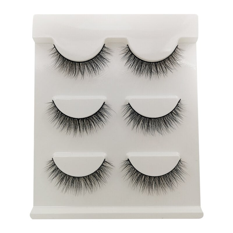 3/5/10 Pairs Half Eye Lashes 3D Cat Eye Mink Natural