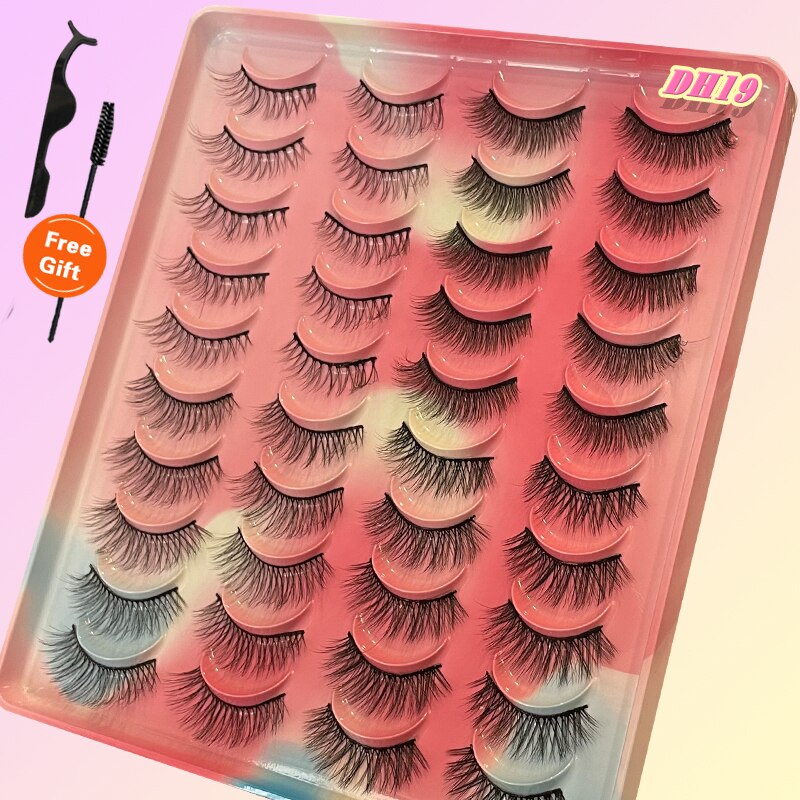20Pairs 3D Mink Lashes Fluffy Soft Natural Reusable Eyelash Thick, Lightweight, Comfortable, Natural Look And Shape