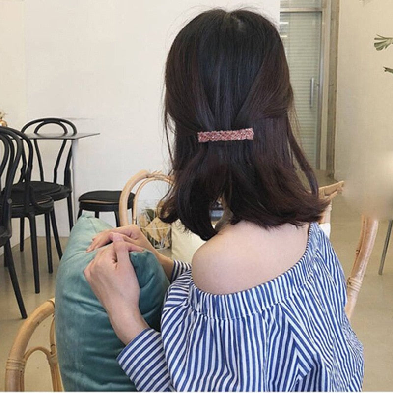 New Korean Elegant Hairpins Hairgrips Crystal Hair Clips For Women Girls Hair Accessories
