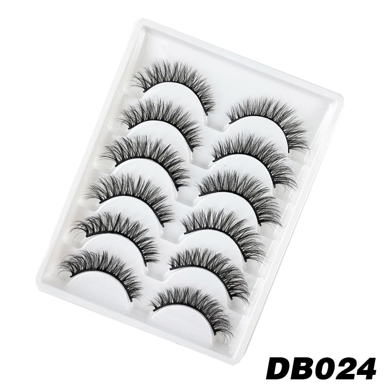 6 / 10 pairs Natural Short Eyelashes 3D Mink Lashes ExtensionsThick, Lightweight, Comfortable, Natural Look And Shape