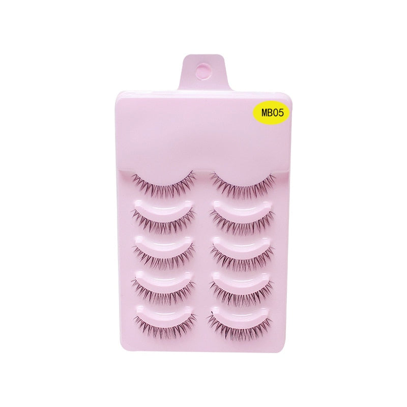 LEKOFO 5 Pairs 3D mink manga lashes faux cils korean natural fake eye lashes extension cosplay fluffy false eyelashes makeup New