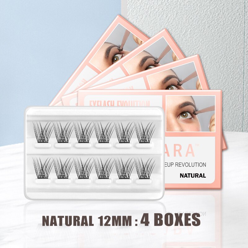FinyDreamy DIY Cluster Eyelash Extension Kit Volume Individual Lashes Glue for Eyelashes Coating Tweezer
