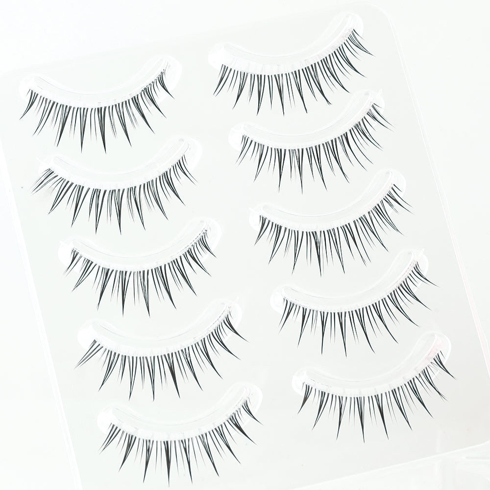 New Transparent Manga Eyelashes A-Type Fishtail False Eyelashes Extension Japanese Nude Makeup Lashes Wispy