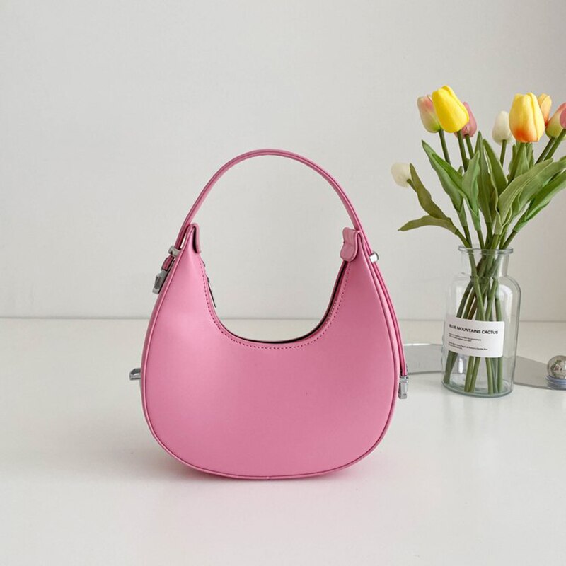 Woman Hobo Bag Luxury Design 2022 New Fashion Handbag Leather Armpit Bag Small Shoulder Bags Female Chain Crossbody Bags Purses