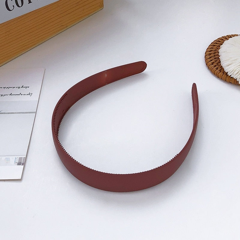 Plastic Colorful Suede Hairband Hoop Headband for Women