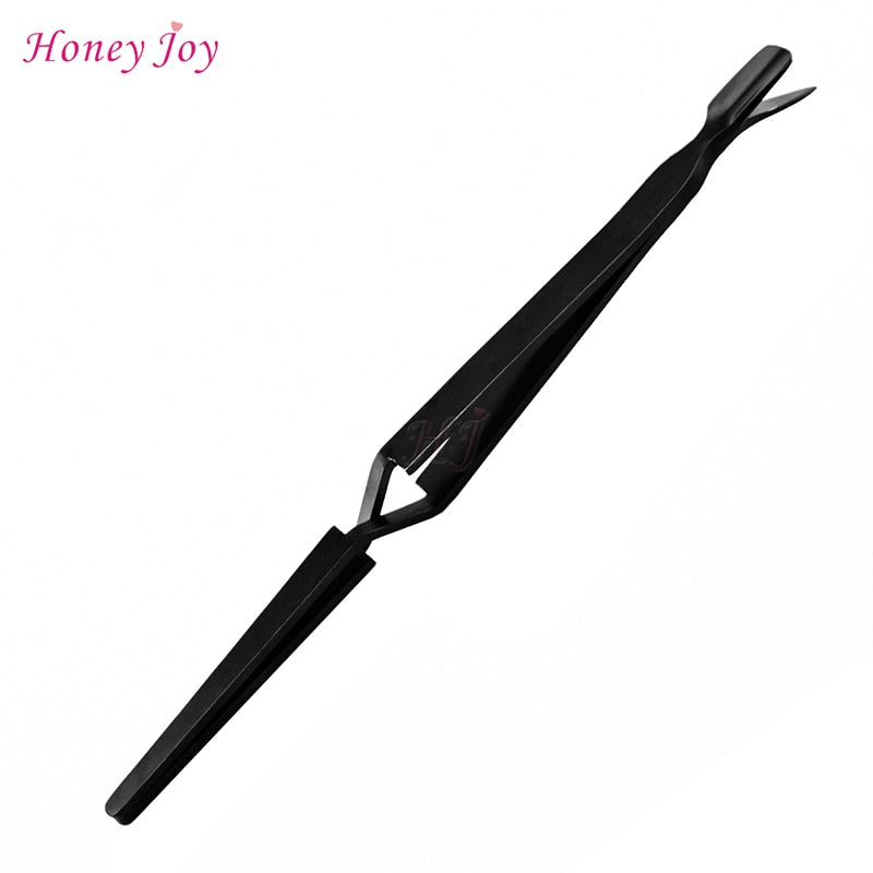 Golden Rainbow Acrylic Stainless Steel Nail Shaping Tweezers for UV Gel Tips